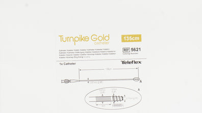 Teleflex 5621 Turnpike Gold Cath. 135cm x 2.9F(x)